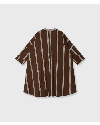 10 Days a-line tunic stripes 1326 deep brown