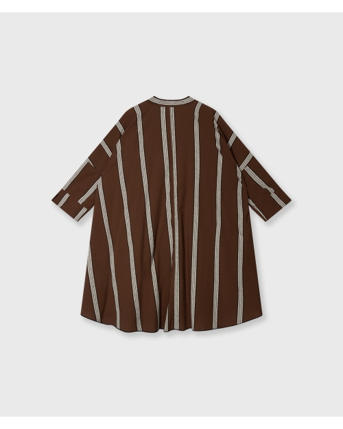 10 Days a-line tunic stripes 1326 deep brown