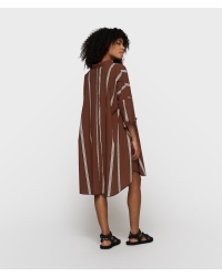 10 Days a-line tunic stripes 1326 deep brown
