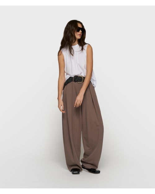 10 Days pleated top jersey 1001 white