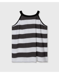 10 Days halter top stripes 3080 white/brownish grey