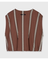 10 Days balloon top stripes 1326 deep brown