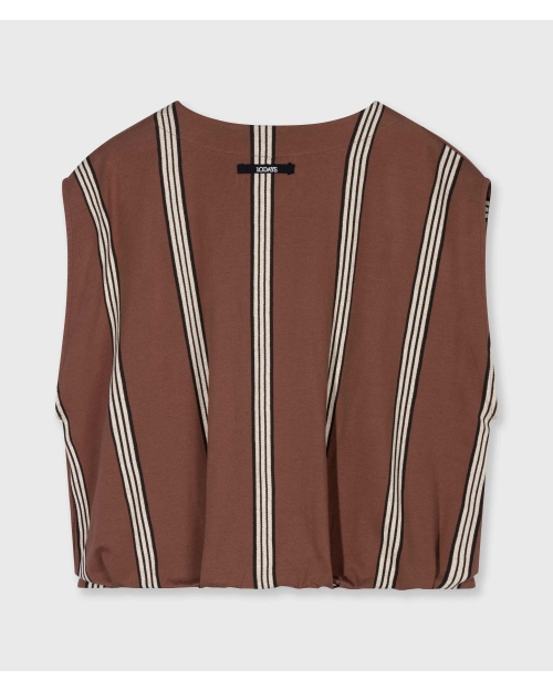10 Days balloon top stripes 1326 deep brown