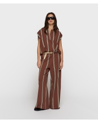 10 Days balloon top stripes 1326 deep brown