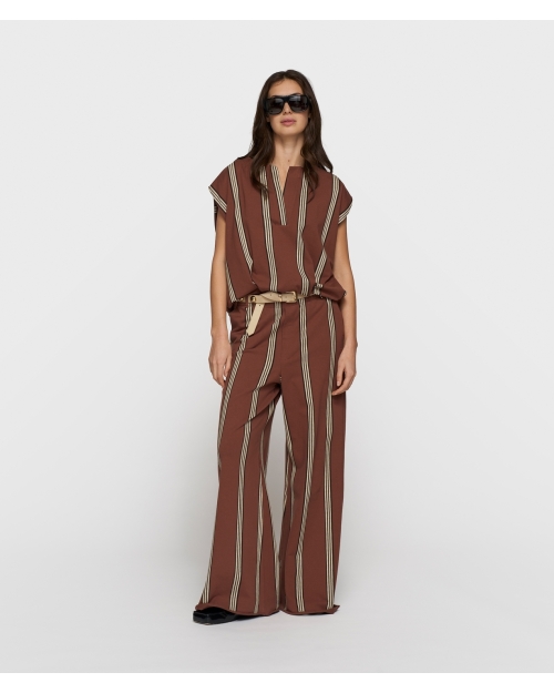 10 Days balloon top stripes 1326 deep brown