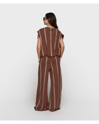 10 Days balloon top stripes 1326 deep brown