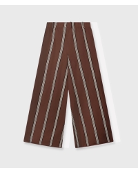 10 Days wide leg jogger stripes Deep Brown