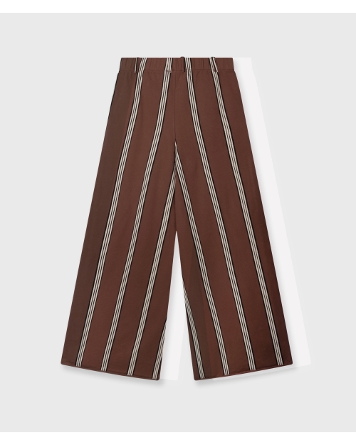 10 Days wide leg jogger stripes Deep Brown