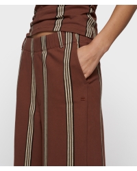 10 Days wide leg jogger stripes Deep Brown