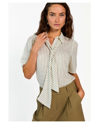 Aaiko VERONNE STRIPE TIE PES 351 114300 LES BLANCS