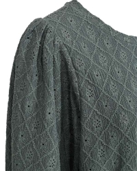Freequent Blouse Hole pattern Dark forest