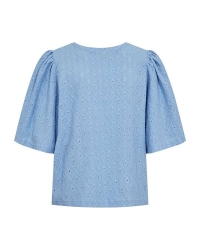 Freequent Blouse Hole pattern Vista blue