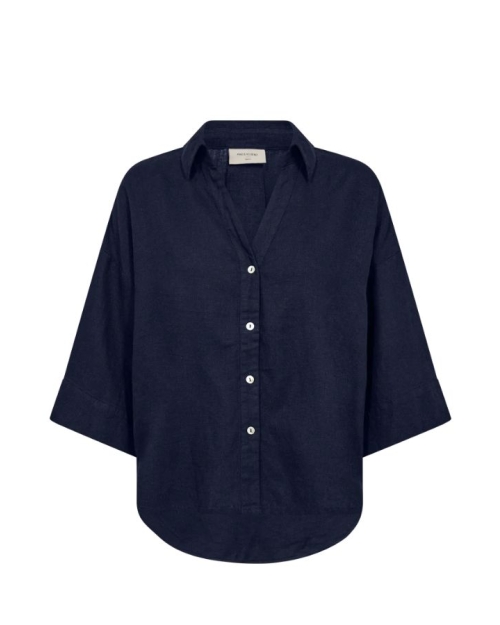 Freequent Box pleat Navy Blazer