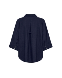 Freequent Box pleat Navy Blazer