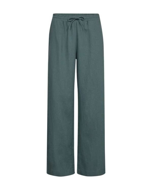 Freequent Long pants w. elastic waistband Dark Forest
