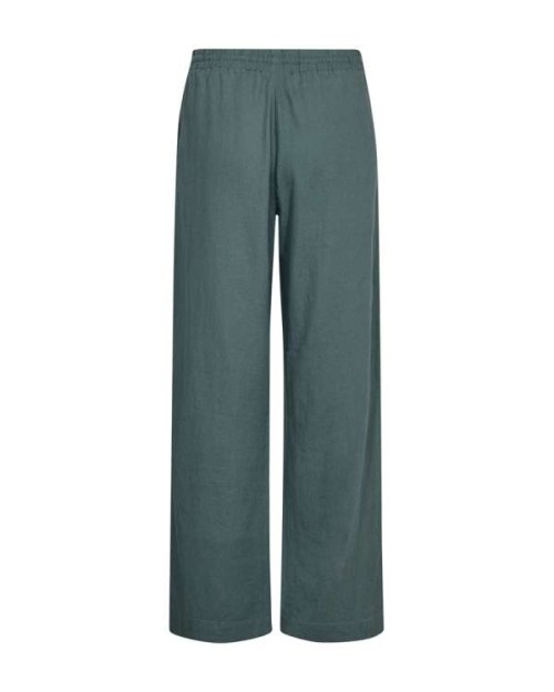 Freequent Long pants w. elastic waistband Dark Forest