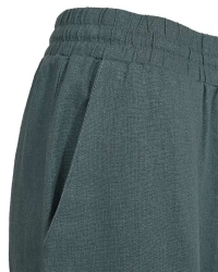 Freequent Long pants w. elastic waistband Dark Forest