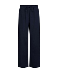 Freequent Long pants w. elastic waistband Navy Blazer