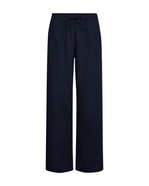 Freequent Long pants w. elastic waistband Navy Blazer