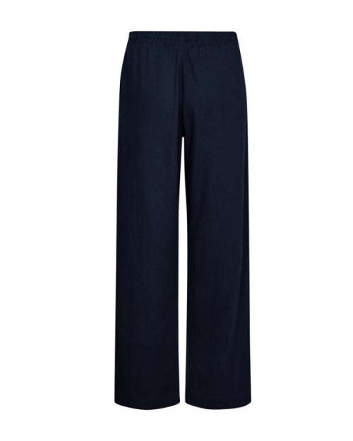 Freequent Long pants w. elastic waistband Navy Blazer