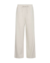 Freequent Long pants w. elastic waistband Moonbeam Melange