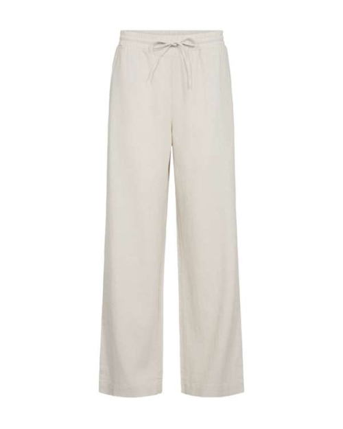 Freequent Long pants w. elastic waistband Moonbeam Melange