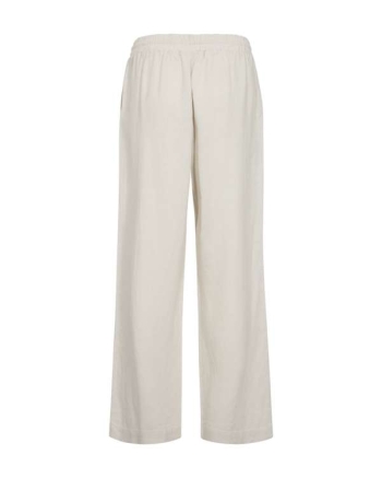 Freequent Long pants w. elastic waistband Moonbeam Melange