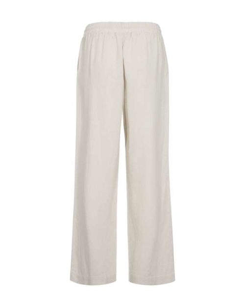 Freequent Long pants w. elastic waistband Moonbeam Melange