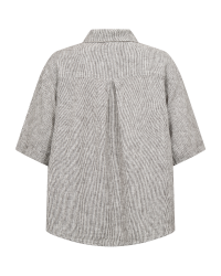 Freequent Short sleeves, stripes Coffee Bean w. Star Off-white