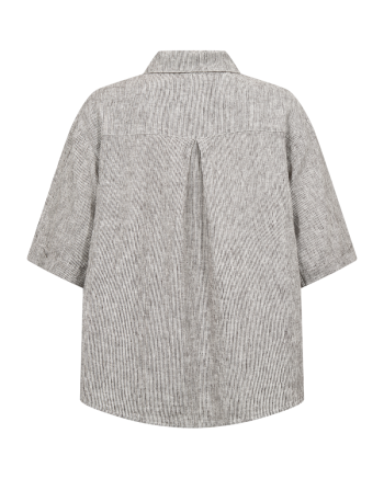 Freequent Short sleeves, stripes Coffee Bean w. Star Off-white