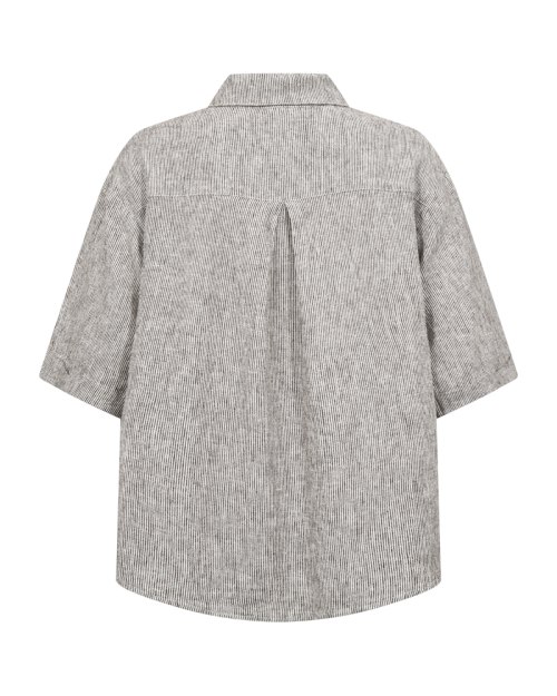 Freequent Short sleeves, stripes Coffee Bean w. Star Off-white