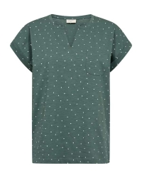 Freequent Slit detail, print Dark Forest w. Star Off-White
