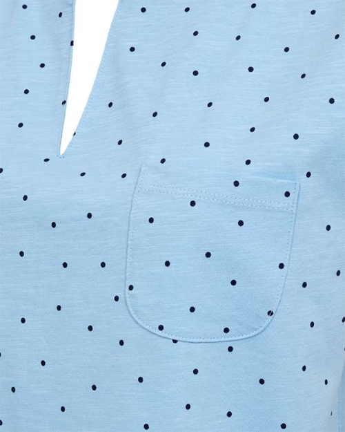 Freequent Slit detail, print Blue Bell w. Navy Blazer