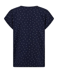 Freequent Slit detail, print Navy Blazer w. Star Off-white