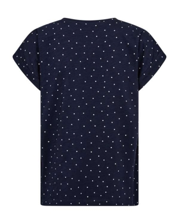 Freequent Slit detail, print Navy Blazer w. Star Off-white