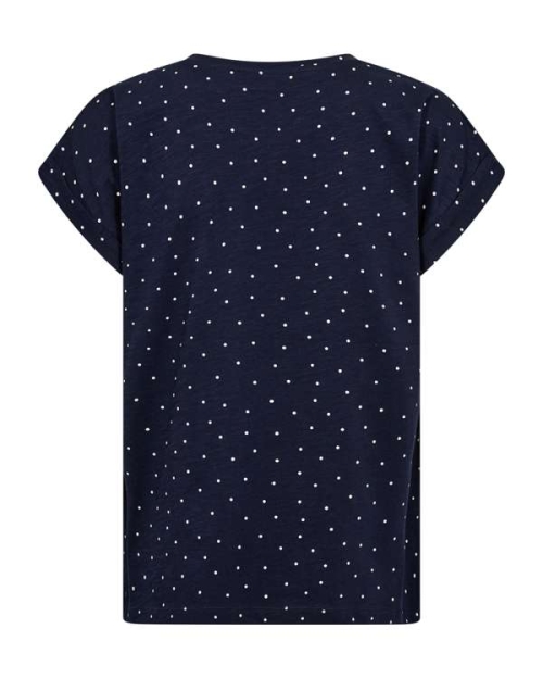 Freequent Slit detail, print Navy Blazer w. Star Off-white