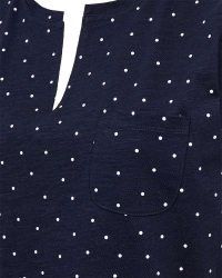 Freequent Slit detail, print Navy Blazer w. Star Off-white