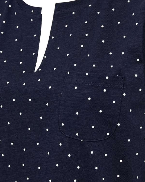 Freequent Slit detail, print Navy Blazer w. Star Off-white