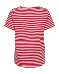 Freequent Striped, embroidery Sweet Lilac w. True Red