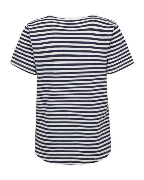 Freequent Striped, embroidery Star Off-white w. Blue Bell