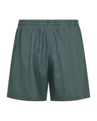 Freequent Shorts with covered elastic and string at waist Dark forest