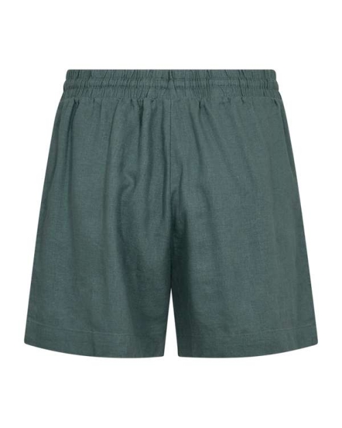 Freequent Shorts with covered elastic and string at waist Dark forest