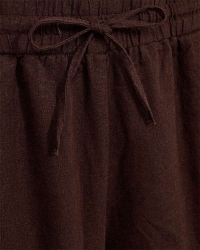 Freequent Shorts with covered elastic and string at waist Coffee Bean