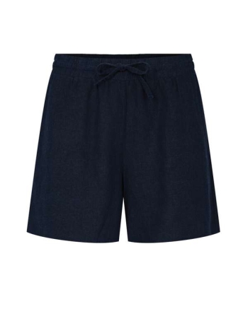 Freequent Shorts with covered elastic and string at waist Navy Blazer