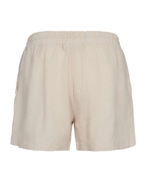 Freequent Shorts with covered elastic and string at waist Moonbeam Melange