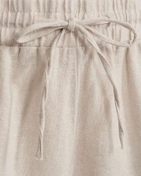 Freequent Shorts with covered elastic and string at waist Moonbeam Melange