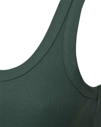 Freequent knitted tank top Dark forest