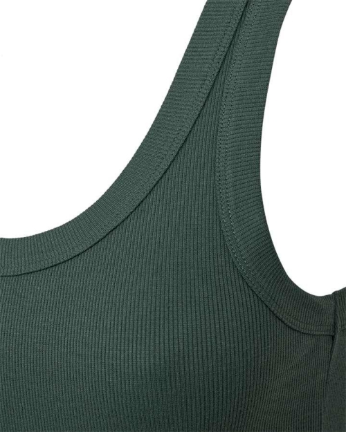 Freequent knitted tank top Dark forest