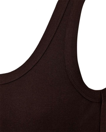 Freequent knitted tank top Coffee Bean