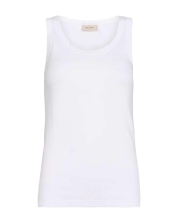 Freequent knitted tank top Brilliant white